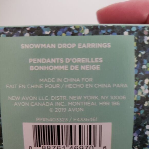 Snowman Drop Holiday Earrings - Picture 4 of 4